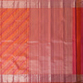 Orange and Pink Pure Silk Kanjeevaram Saree with Diagonal Handwoven Pattern and Contrast Border, 5.5 Meters with Blouse Piece, Originating from India-D22695 - Regal Fabrics