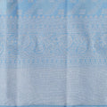 Sky Blue Pure Silk Kanjeevaram Saree with Handwoven Diagonal Butti Pattern and Ornamental Border, 5.5 Meters with Blouse Piece, Originating from India-D22698 - Regal Fabrics