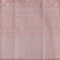 Blush Pink Pure Silk Kanjeevaram Saree with Handwoven Diagonal Butti Pattern and Ornamental Border, 5.5 Meters with Blouse Piece, Originating from India-D22701 - Regal Fabrics