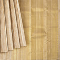 Beige and Gold Pure Tissue Silk Kanjeevaram Saree with Horizontal Textured Handwoven Stripes and Rich Zari Border, 5.5 Meters with Blouse Piece, Originating from India-D22707