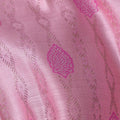 Rose Pink Pure Tissue Silk Kanjeevaram Saree with Handwoven Circular Butti Design and Chevron Pattern Border, 5.5 Meters with Blouse Piece, Originating from India-D22708 - Regal Fabrics
