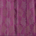 Magenta Pure Tissue Silk Kanjeevaram Saree with Handwoven Horizontal Zari Motifs and Contrast Gold Border, 5.5 Meters with Blouse Piece, Originating from India-D22710