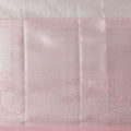 Smokey Grey and Dusty Rose Plain Woven Pure Silk Kanjeevaram Saree with Subtle Stripes, 5.5 Meters with Blouse Piece, Handwoven from India-D22725 - Regal Fabrics