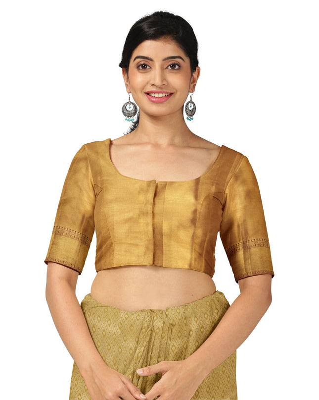 Golden Mustard Traditional Zari Brocade Weave with Maroon Border Pure Silk Kanjeevaram Saree, 5.5 Meters with Blouse Piece, Handwoven from India-D22728 - Regal Fabrics