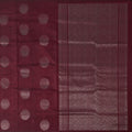 Maroon Circular Zari Butta Pure Soft Silk Saree, 5.5 Meters with Blouse Piece, Handwoven from India-D22742