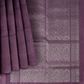 Purple Circular Zari Butta Pure Soft Silk Saree, 5.5 Meters with Blouse Piece, Handwoven from India-D22743