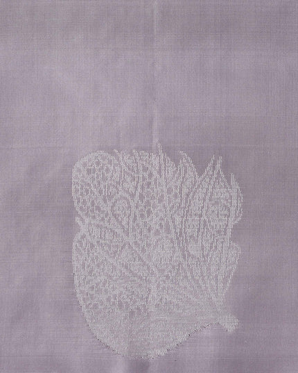 Lavender Silver Zari Butta Weave Pure Soft Silk Saree, 5.5 Meters with Blouse, Handwoven from India-D22746