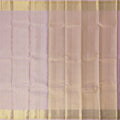 Dusty Pink and Gold Subtle Zari Striped Kanjeevaram Pure Silk Bridal Saree, Minimal Butta Design with Lustrous Border, 110 cm Width, Made in India-D22756