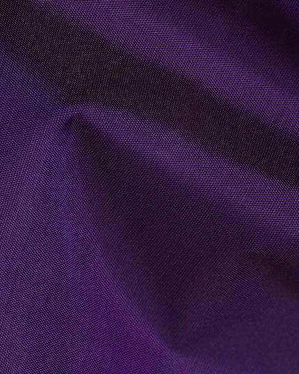 Purple and Rani Pink Bold Leaf Zari Motif Kanjeevaram Pure Silk Bridal Saree, Contrast Pallu with Minimal Gold Border, 110 cm Width, Made in India-D22763