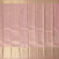 Blush Pink and Gold Subtle Zari Checked Kanjeevaram Pure Silk Bridal Saree, Minimalist Design with Soft Contrast Border, 110 cm Width, Made in India-D22769 - Regal Fabrics