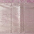 Icy Lilac and Mauve Zari Striped Kanjeevaram Pure Silk Bridal Saree, Subtle Checked Pattern with Soft Border Detailing, 110 cm Width, Made in India-D22773