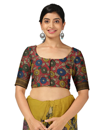 Mustard Yellow Bangalore Silk Pen Kalamkari Saree with Handpainted Epic Narratives, Width 110 Cms, Origin: Sri Kalahasthi, India, 5.5 Mtrs with Blouse Piece-D22839