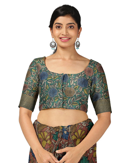 Burnt Sienna Tussar Silk Pen Kalamkari Saree with Handpainted Mythological Motifs, Width 110 Cms, Origin: Sri Kalahasthi, India, 5.5 Mtrs with Blouse Piece-D22857