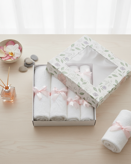 Luxury Hand Towel Top Quality -Box of 8 Pcs-600 GSM Regal Fabrics