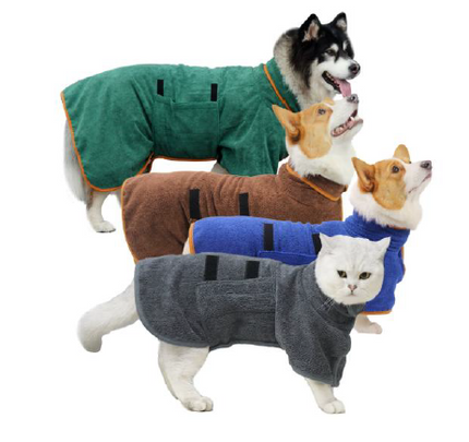 Dog Robe (Velcro) + Waterproof Blanket, Size: XS (4-6 Kg) Regal Fabrics