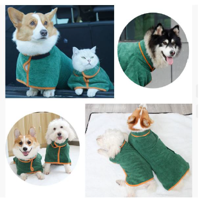Dog Robe (Velcro) + Waterproof Blanket, Size: XS (4-6 Kg) Regal Fabrics