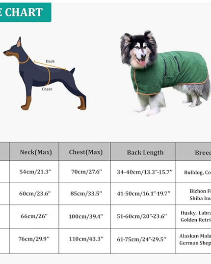 Dog Robe (Velcro) + Waterproof Blanket, Size: XS (4-6 Kg) Regal Fabrics