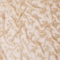 Creamy Opulence Gold-Leaf Silk Chiffon Garbasaar Fabric, 110 cm Wide – South Korean Luxe Textile-Piece of 2.0 Mtrs-D18665