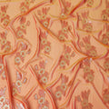 Sunset Shimmer Embroidered Silk Chiffon Garbasaar Fabric, 110 cm Wide â€“ Korean Silken Luxury- Piece of 2.0 Mtrs-D18670 Regal Fabrics