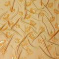 Golden Marigold Silk Chiffon Garbasaar Fabric, 110 cm Wide â€“ Radiant South Korean Weave- Piece of 2.0 Mtrs-D18672