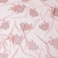 Blushing Floral Frost Silk Chiffon Garbasaar Fabric, 110 cm Wide – French Textile Perfection- Piece of 2.0 Mtrs-D18678
