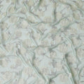 Mint Whisper Embroidered Silk Chiffon Garbasaar Fabric, 110 cm Wide â€“ French Couture Elegance- Piece of 2.0 Mtrs-D18681 - Regal Fabrics