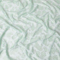 Frosted Sage Embellished Silk Chiffon Garbasaar Fabric, 110 cm Wide – French Textile Splendor- Piece of 2.0 Mtrs-D18682 - Regal Fabrics