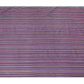 Bohemian Rhapsody Printed Cotton Lawn Fabric - Vibrant Purple Stripes & Tribal Motifs, 110cm Width-D18758