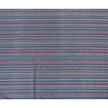 Global Tapestry Printed Cotton Lawn Fabric - Indigo and Red Geometric Stripes, 110cm Width-D18761 - Regal Fabrics