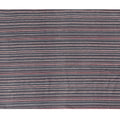 Global Rhythms Cotton Lawn Fabric - Charcoal with Red and White Striped Patterns, 110cm Width-D18763