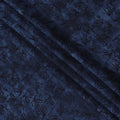 Midnight Flora Cotton Lawn Fabric - Deep Navy with Subtle Botanical Imprints, 110cm Width-D18770