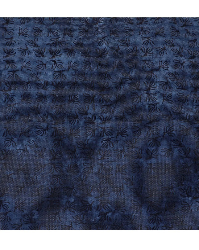 Midnight Flora Cotton Lawn Fabric - Deep Navy with Subtle Botanical Imprints, 110cm Width-D18770 Regal Fabrics