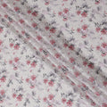 Springtime Blossom Cotton Lawn Fabric with Embroidery, 110cm Wide - Sold by the Meter from India-D18863