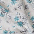 قماش عشبي قطني مطرز بالزهور باللون الأزرق من Cool Breeze، بعرض 110 سم - يباع بالمتر من India-D18865
