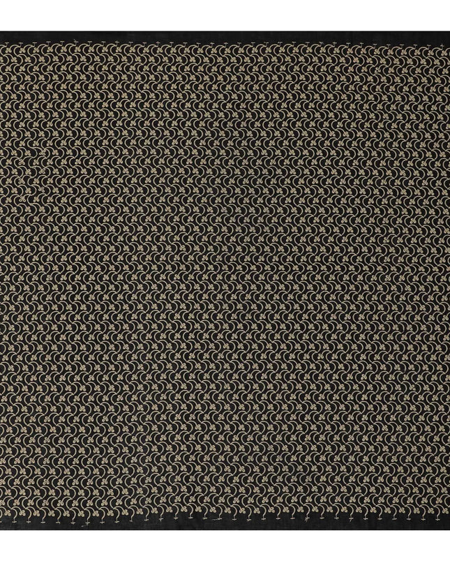 Onyx Swirl Embroidered Cotton Lawn Fabric, 110cm Wide - Traditionally Crafted by the Meter-D18867 Regal Fabrics