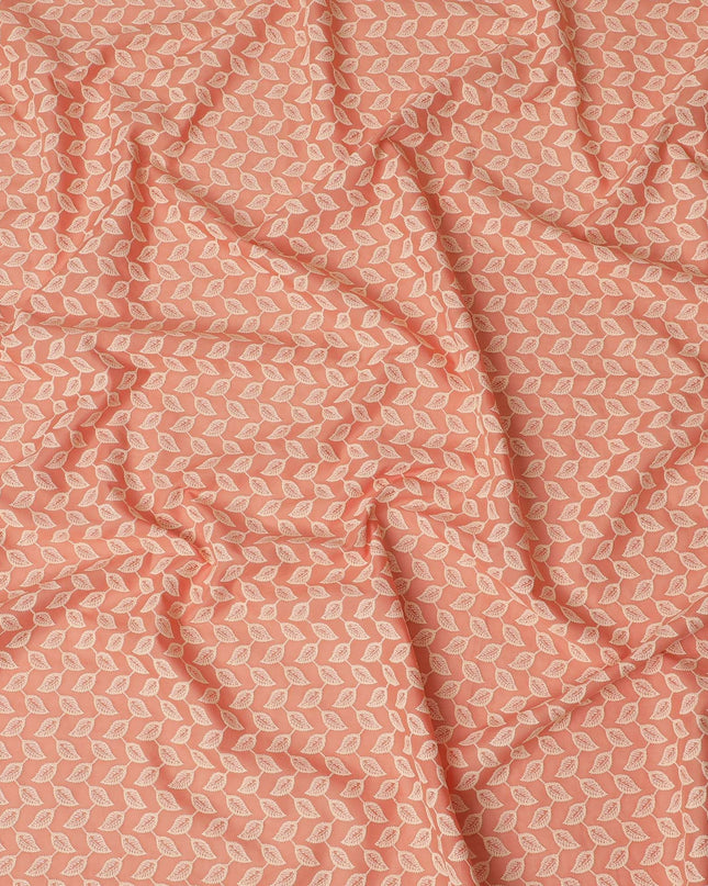 قماش قطني مطرز بزخارف أوراق المرجان، بعرض 110 سم - حصريًا بالمتر من الهند-D18871