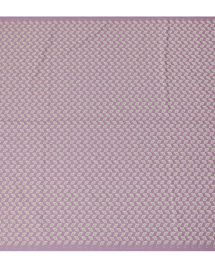 قماش عشبي قطني من Lavender Love، مطرز بأوراق الشجر، بعرض 110 سم - مصمم بالمتر من الهند-D18872