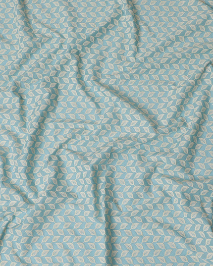 Sky Leaf Cascade Cotton Lawn Fabric, 110cm Wide - Custom Lengths from India-D18873 - Regal Fabrics