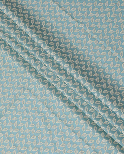 Sky Leaf Cascade Cotton Lawn Fabric, 110cm Wide - Custom Lengths from India-D18873 - Regal Fabrics