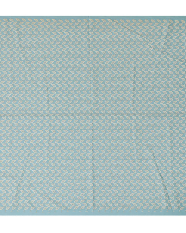 Sky Leaf Cascade Cotton Lawn Fabric, 110cm Wide - Custom Lengths from India-D18873 Regal Fabrics