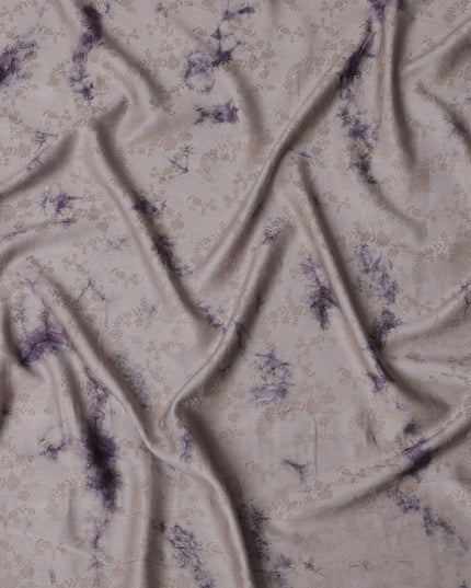 Cream and Mauve Floral Whisper Cotton Lawn Fabric, 140cm Wide - Authentic Indian Textile By the Meter-D18876