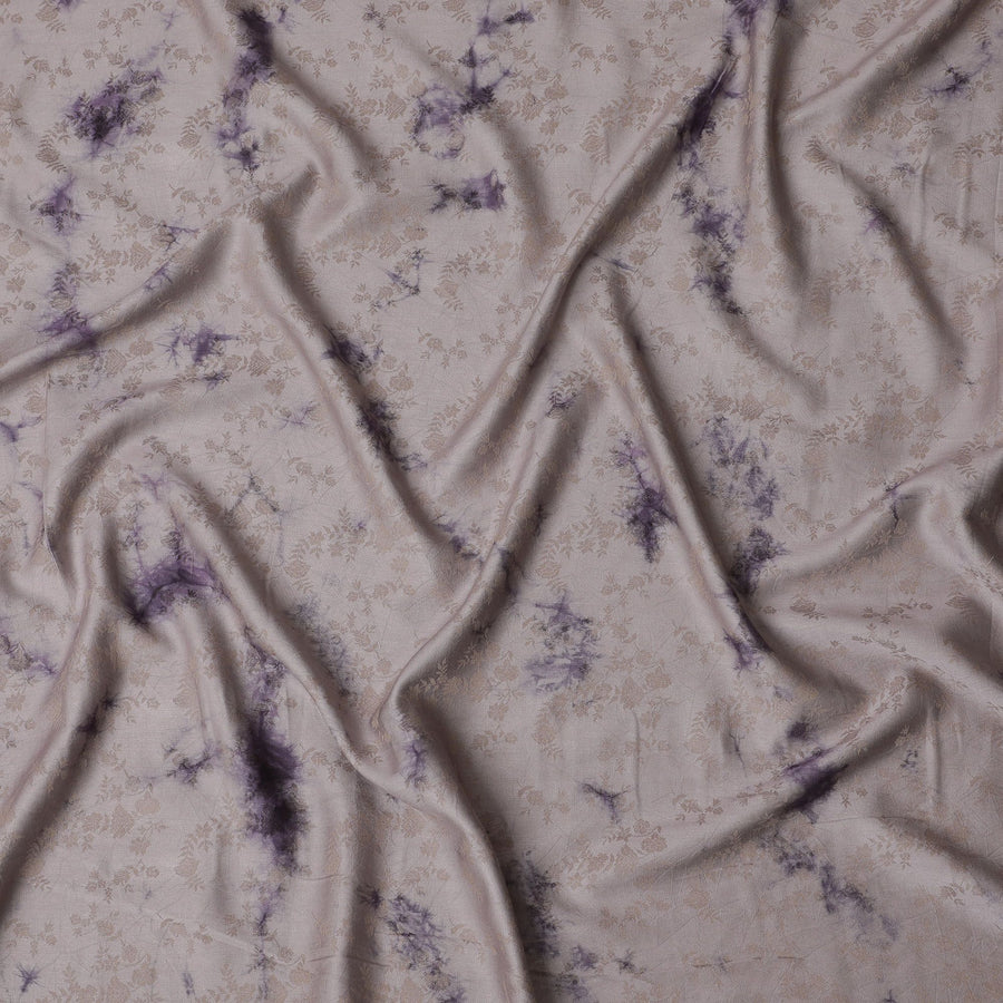 قماش قطني من القطن باللون الكريمي والموف، بعرض 140 سم - نسيج هندي أصيل بالمتر-D18876