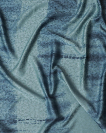 Whispering Palms" Cotton Lawn Fabric, 140cm Wide - Subtle Blue Printed Textile from India-D18878 - Regal Fabrics