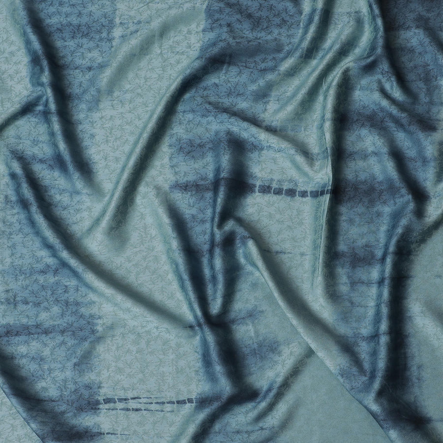 Whispering Palms" Cotton Lawn Fabric, 140cm Wide - Subtle Blue Printed Textile from India-D18878 - Regal Fabrics