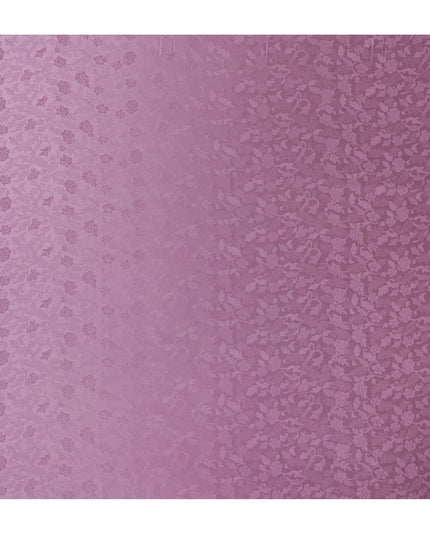 Elegant Mauve Floral Jacquard Crepe Silk Fabric, Luxurious Drape, 110cm Width - Perfect for Dresses & Blouses-D18896 - Regal Fabrics
