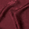 Regal Burgundy Floral Jacquard Crepe Silk Fabric, Elegant Drape, 110cm Width - Ideal for Luxurious Attire-D18899