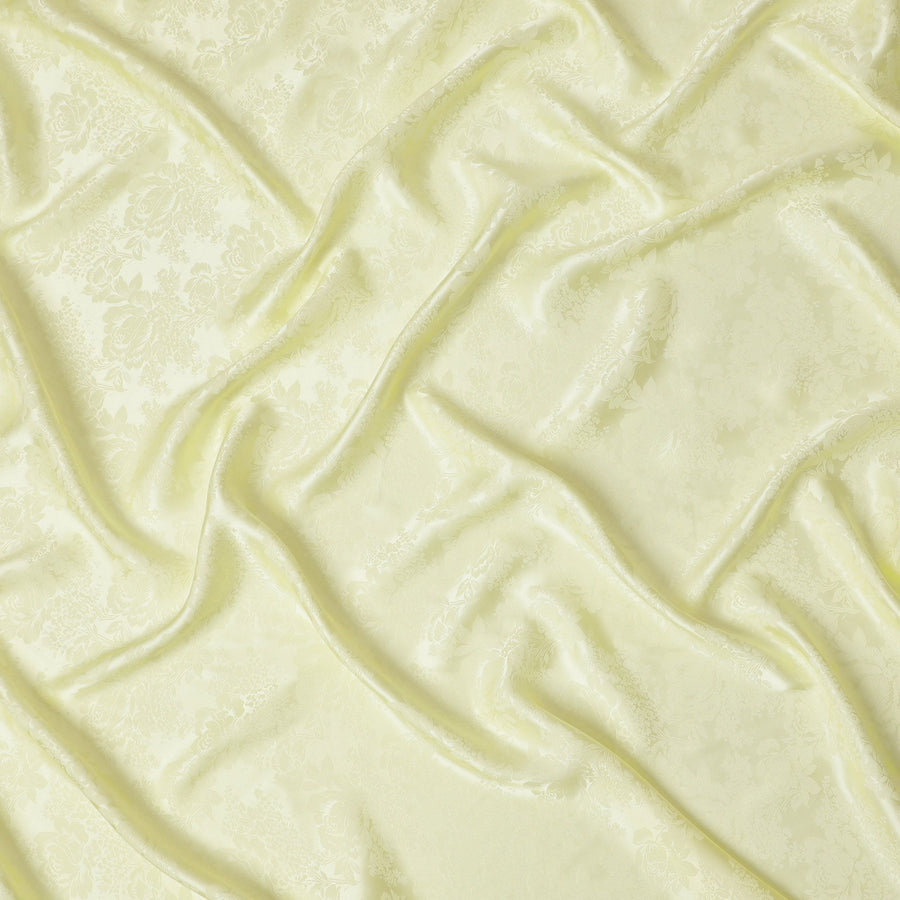 نسيج حرير كريب جاكار جاكار شيفون ليموني، لمعان رقيق، عرض 110 سم - مثالي لمجموعات الربيع-D18902