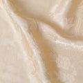 Luxurious Cream Floral Jacquard Crepe Silk Fabric, 110cm Width - Quintessential Choice for Timeless Fashion-D18905