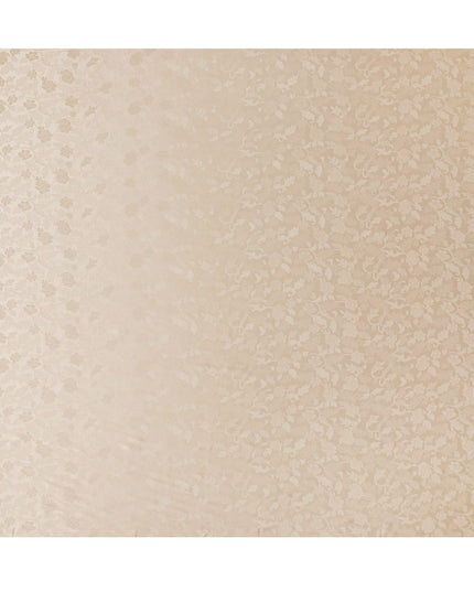 Luxurious Cream Floral Jacquard Crepe Silk Fabric, 110cm Width - Quintessential Choice for Timeless Fashion-D18905