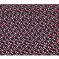 Navy Elegance with Autumnal Floral Print Crepe Silk Fabric, 110cm Width - Perfect for All Seasons-D18908 - Regal Fabrics
